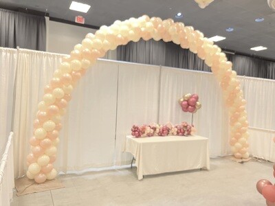 Peaches and cream balloon arch