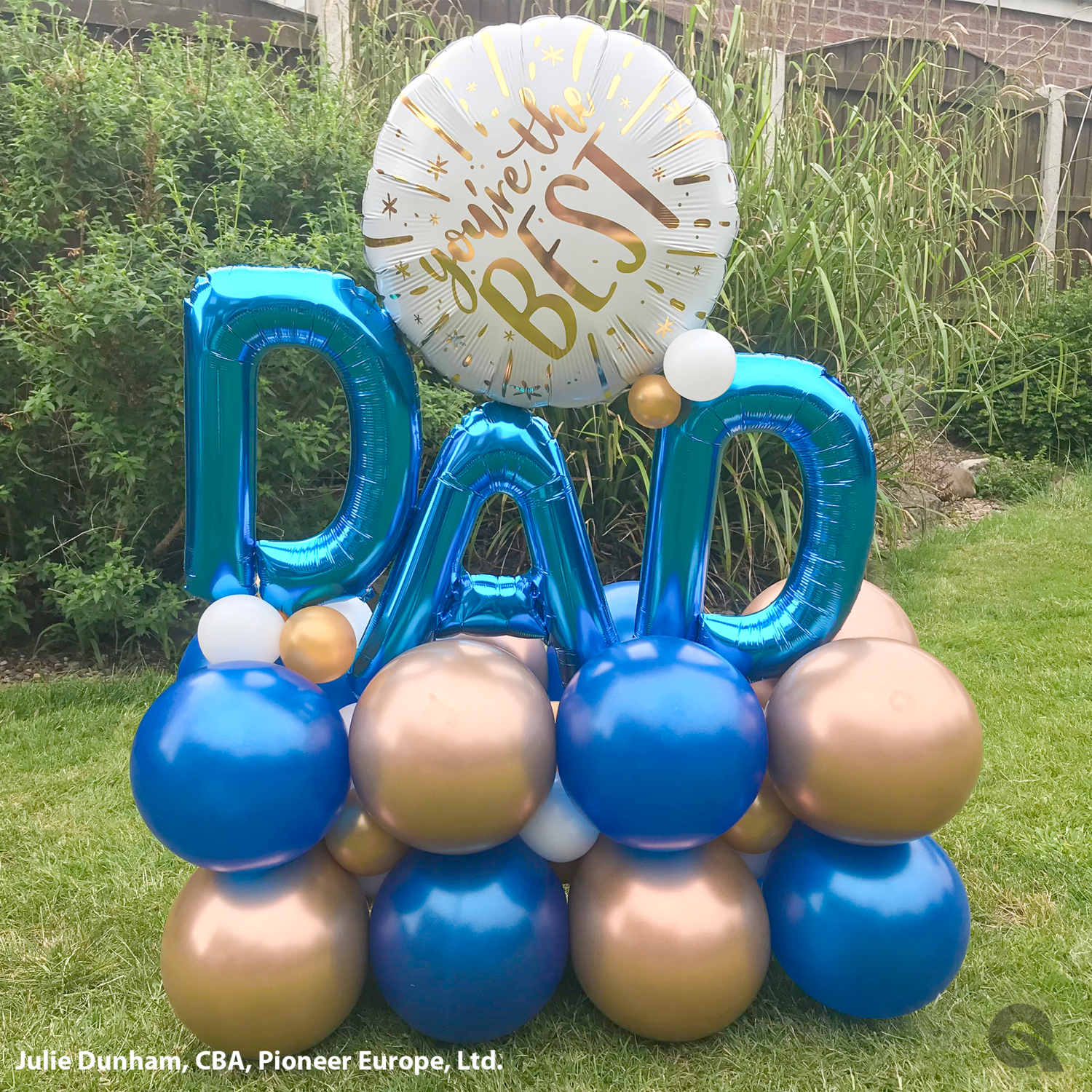 DAD jumbo marquee of balloons for father's day