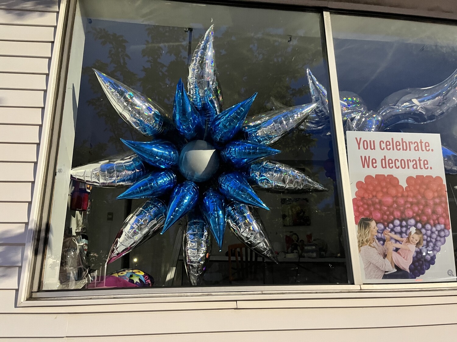 Giant glam flower balloon decoration for your window or wall
