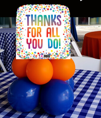 Thanks for all you do bouquet balloon (indoors) air filled