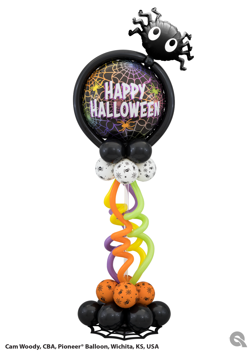 Dark topper Halloween Balloon Centerpiece for Table, air filled (indoors)