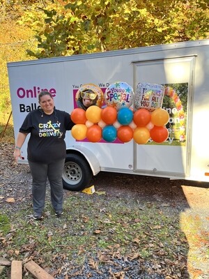 Triple Birthday & appreciation balloon delivery (indoors)
