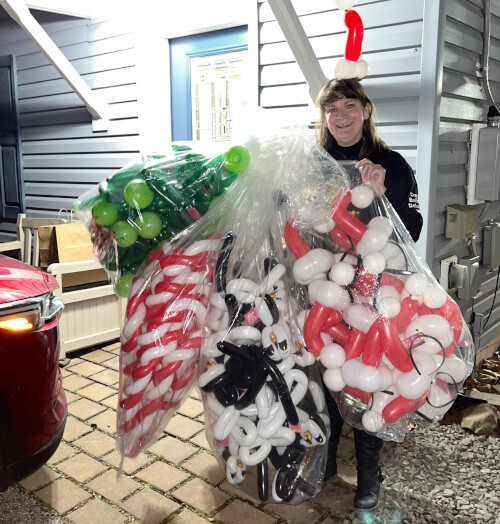 Bag of pre-made holiday balloon twists