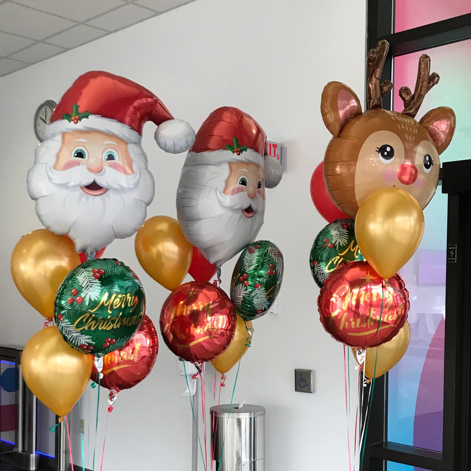 Mrs. Claus delivers balloons