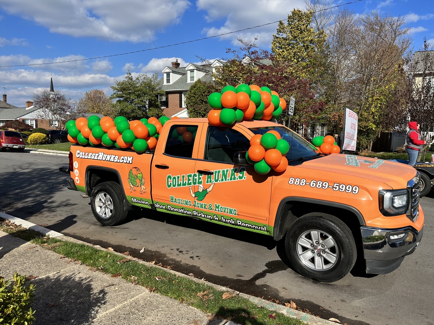 Parade balloon decor, pickup truck package