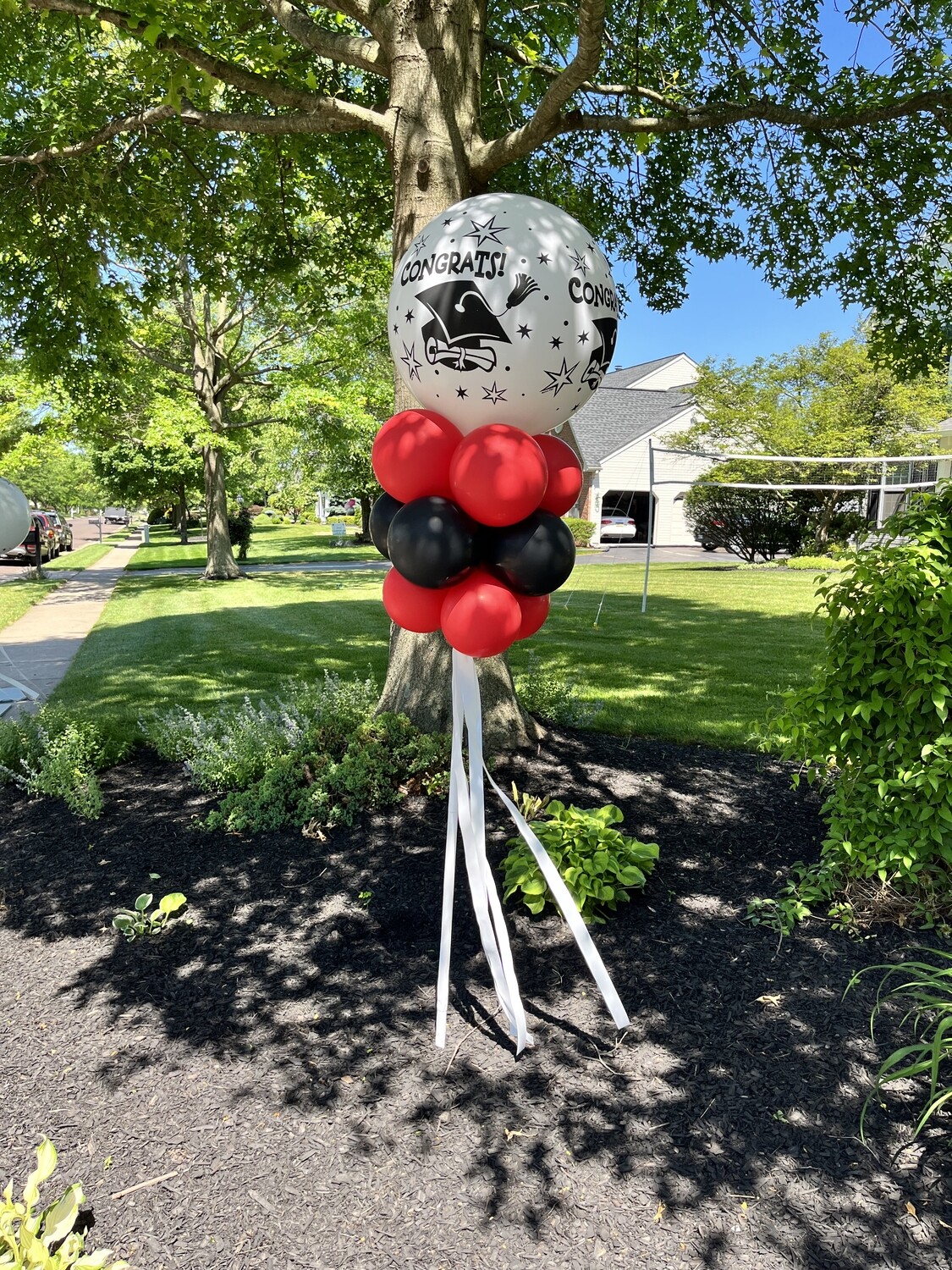Graduation Yard Pole Balloon Display