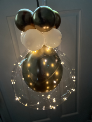 Fairy lights balloon chandelier, price includes installation