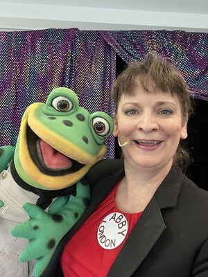 For 1 and 2 year olds, talking puppet visits