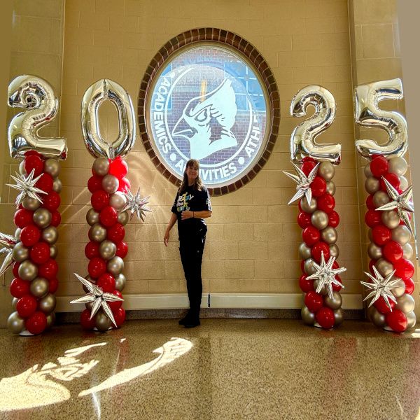 FOUR giant number balloon columns