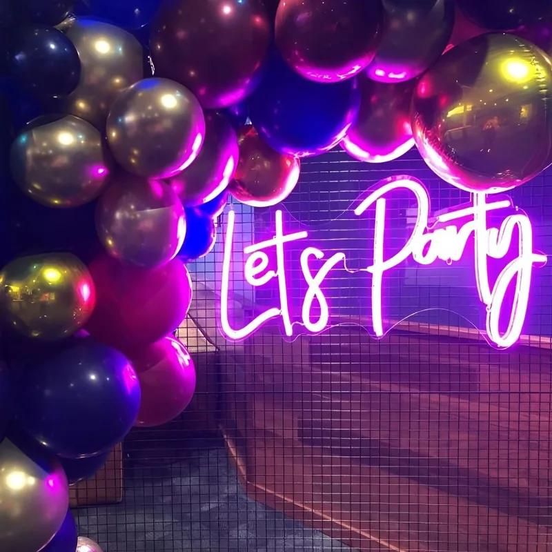 Lets Party or Happy Birthday Neon Sign Rental