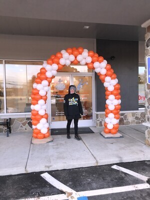 Traditional (even bubble) arch, diamond pattern, long lasting air filled