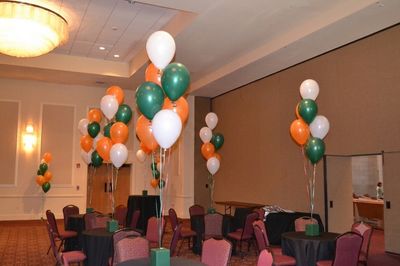 helium balloons on strings, clusters of 5 per bunch helium balloons on strings, clusters of 5 per bunch