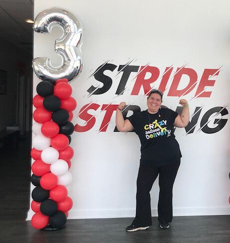 A Classic  balloon column with just 1 giant number topper