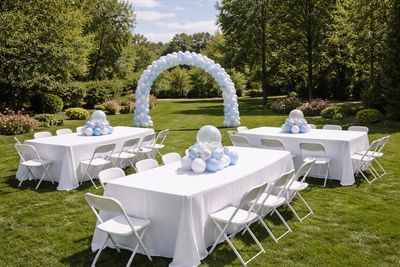 Table and Chair Rentals (Price is per set, including table, table cloth and chairs) Table and Chair Rentals (Price is per set, including table, table cloth and chairs)