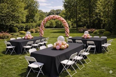 Table and Chair Rentals (Price is per set, including table, table cloth and chairs)