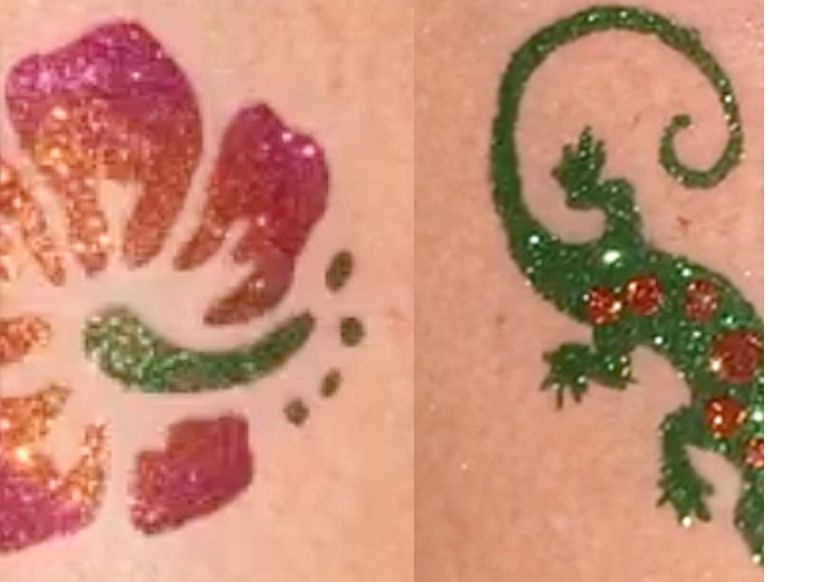 Sweat-resistant Glitter tattoos, peak time