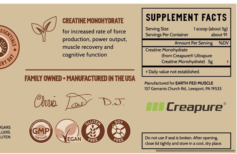 Earth Fed Muscle, Creatine