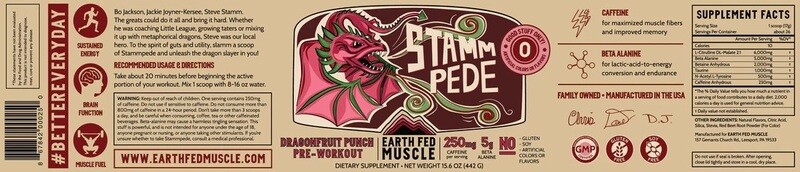 Earth Fed Muscle, Stammpede, Stim Free, Sour Cherry
