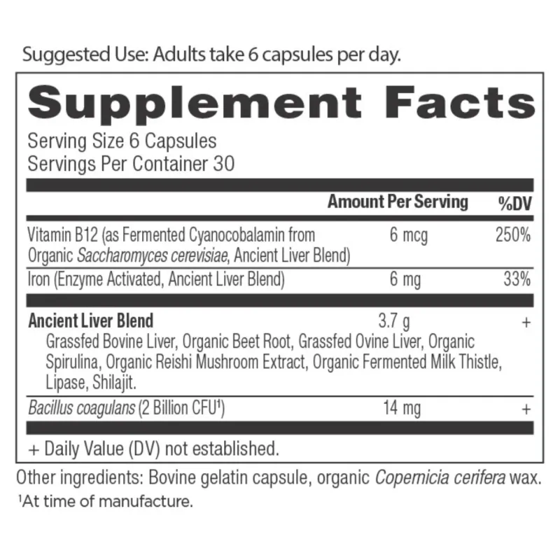 Ancient Nutrition, Liver Capsules