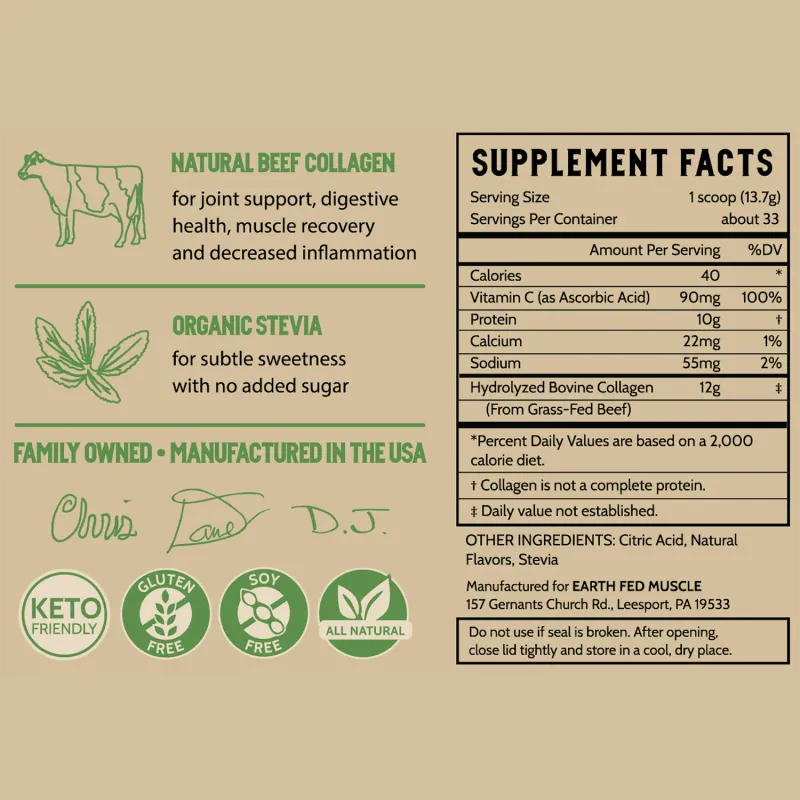 Earth Fed Muscle, Collagen