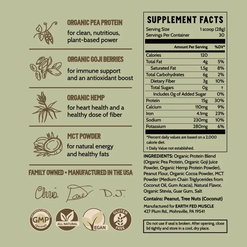 Earth Fed Muscle, Plant Protein