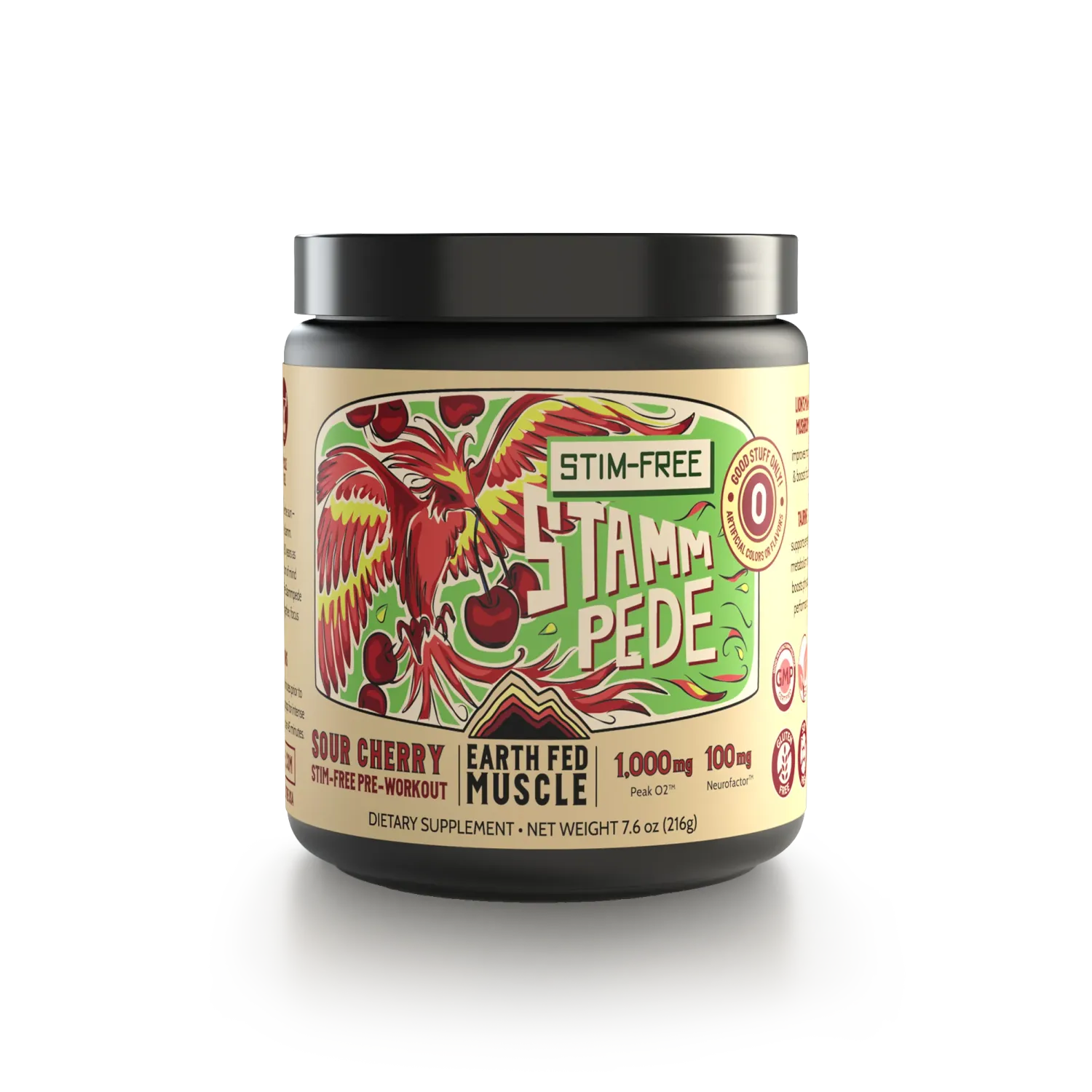 Earth Fed Muscle, Stammpede, Stim Free, Sour Cherry