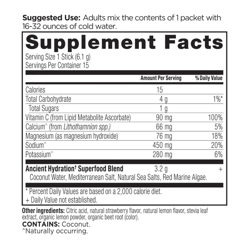 Ancient Nutriton, Rapid Hydration