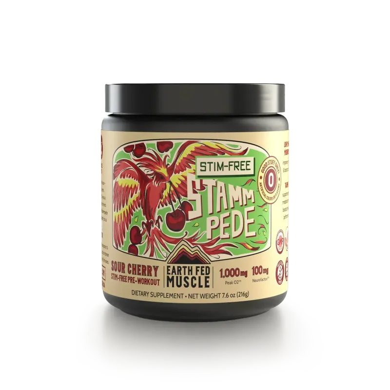 Earth Fed Muscle, Stammpede, Stim Free, Sour Cherry
