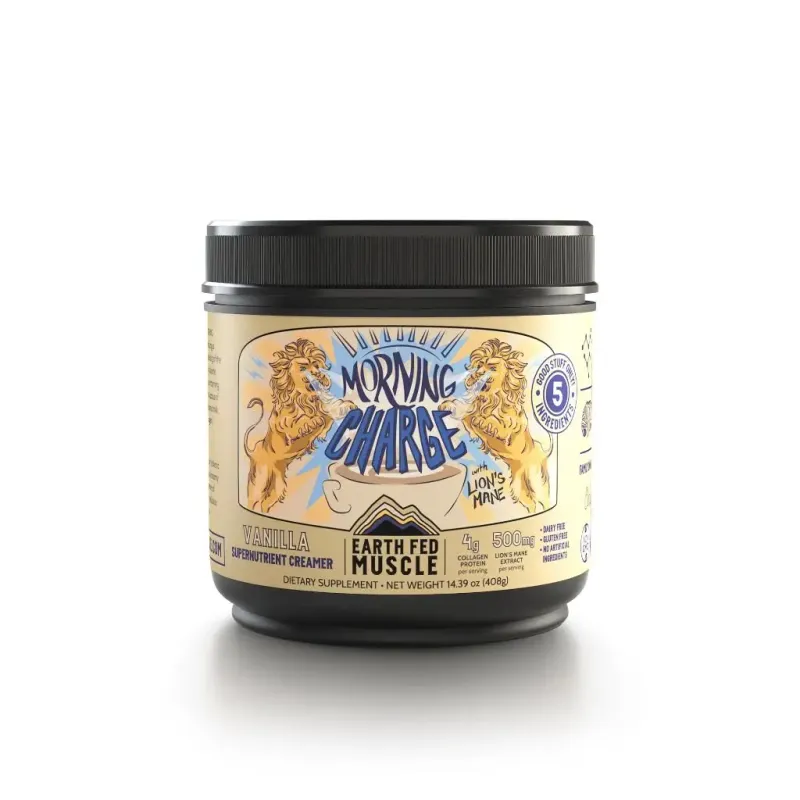 Earth Fed Muscle,  Morning Charge Vanilla Coffee Creamer