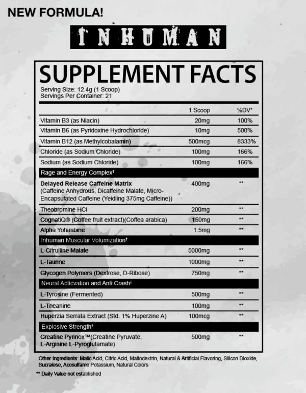 Afterdark, In Human, Pre-Workout