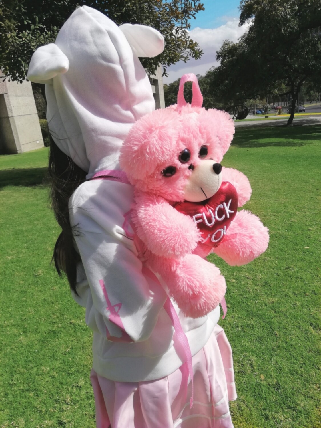 pink teddy bear backpack