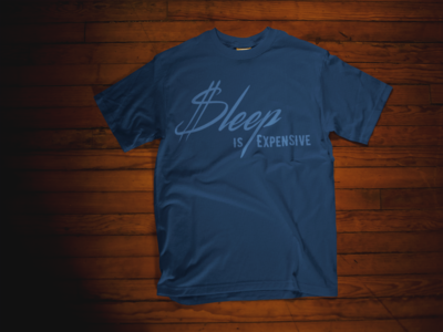 Sleep Is Expen$ive V2 (Blue Text) Short-Sleeve Unisex T-Shirt