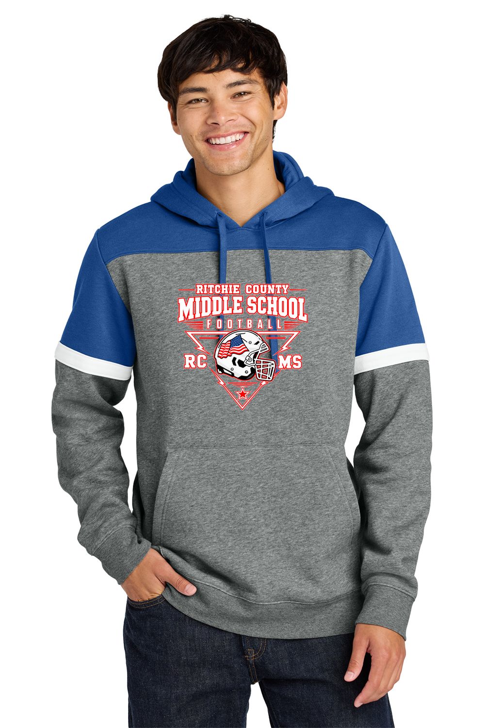 RCMS Football Colorblock Hood
