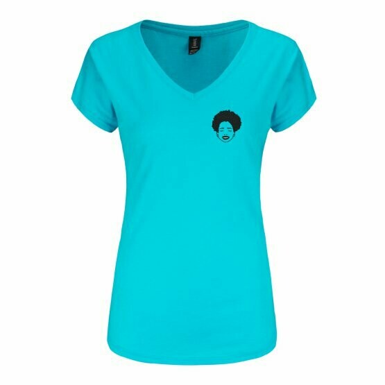 Freeform Afro Logo V-Neck T-Shirt