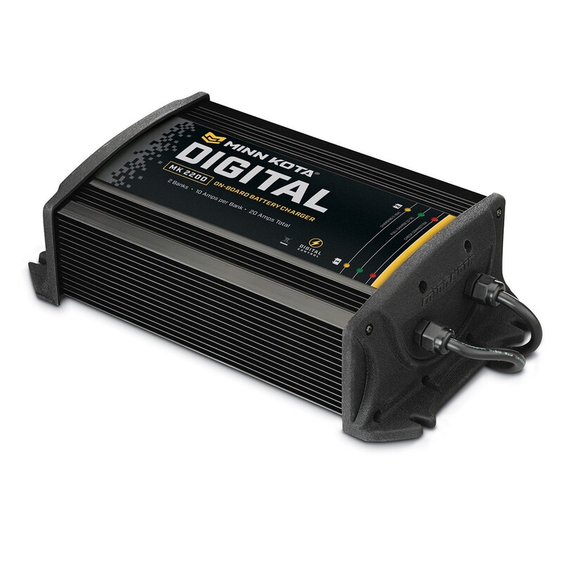 Minn Kota Dual Bank AC Charger with Power Port