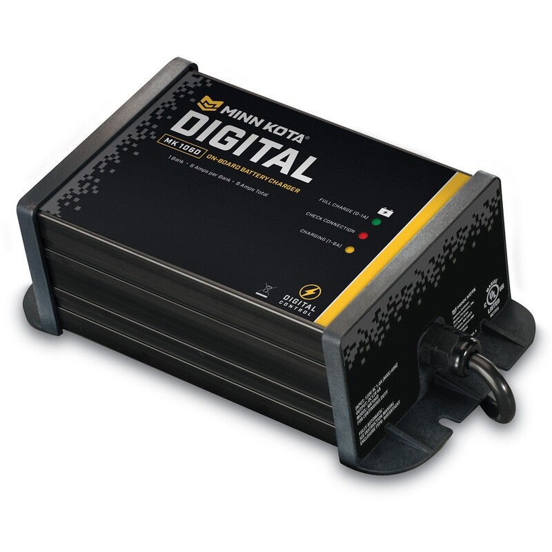 Minn Kota Single Bank AC Charger With Power Port