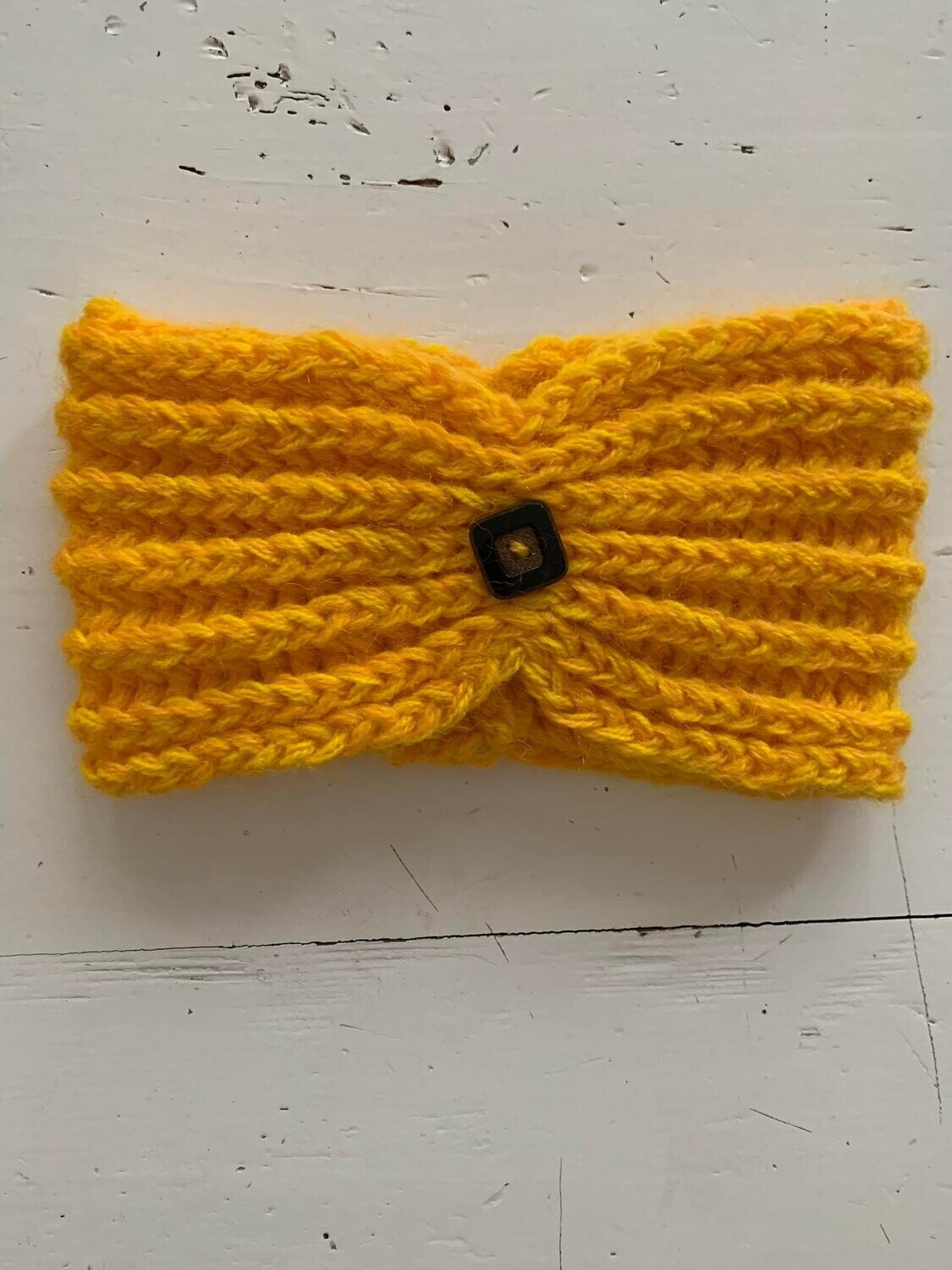 Big Yellow Headband w/ Button