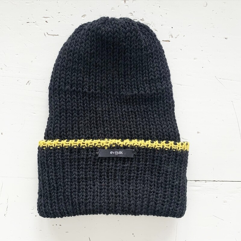Black Hat with Yellow Stripe