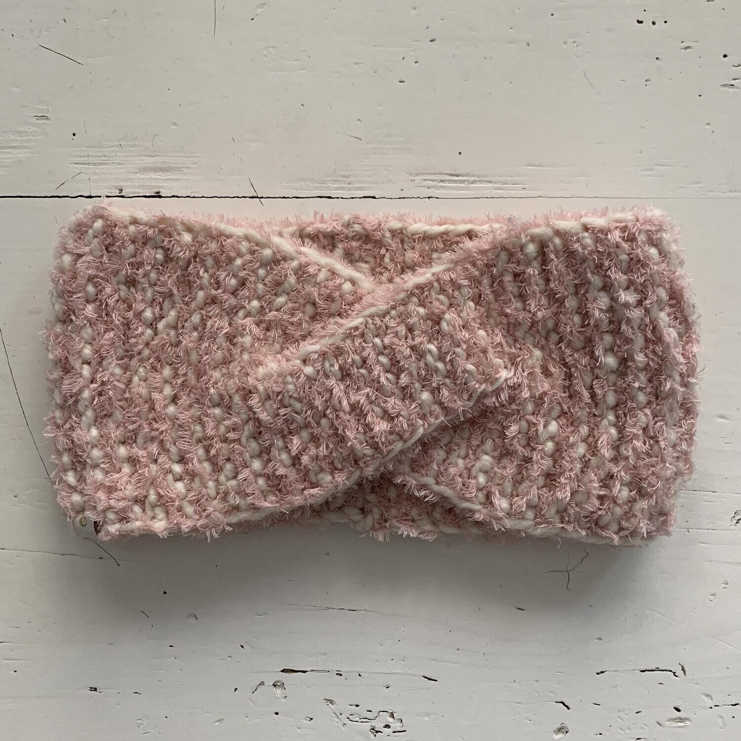Pale Pink and White Headband