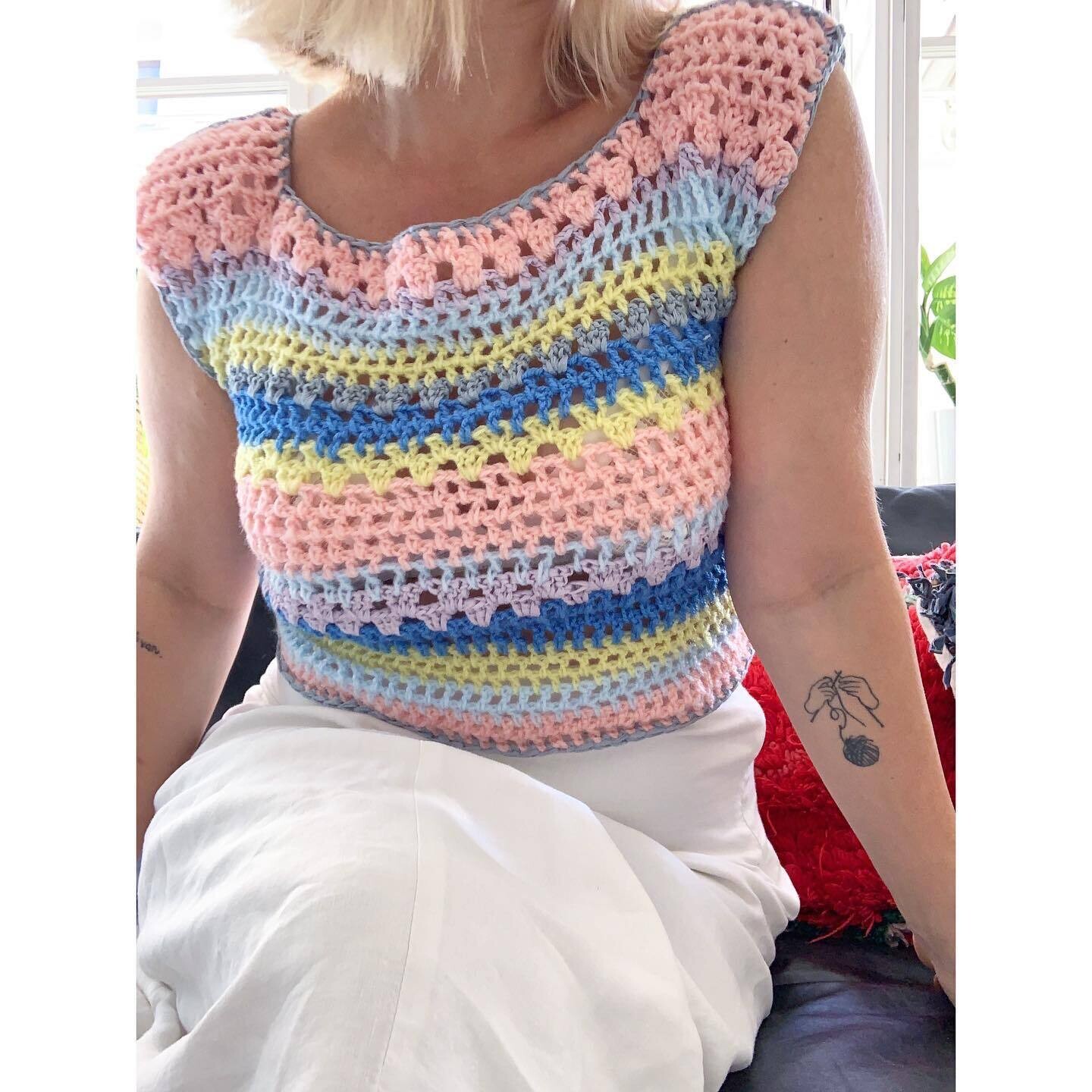 Stripey Crochet Summer Top