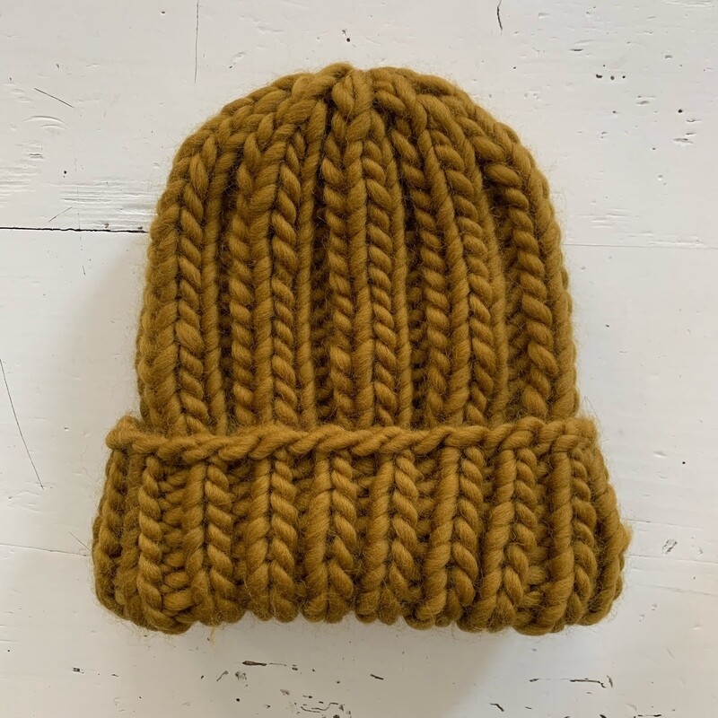 'Mustard Sally' Chunky Wool Hat