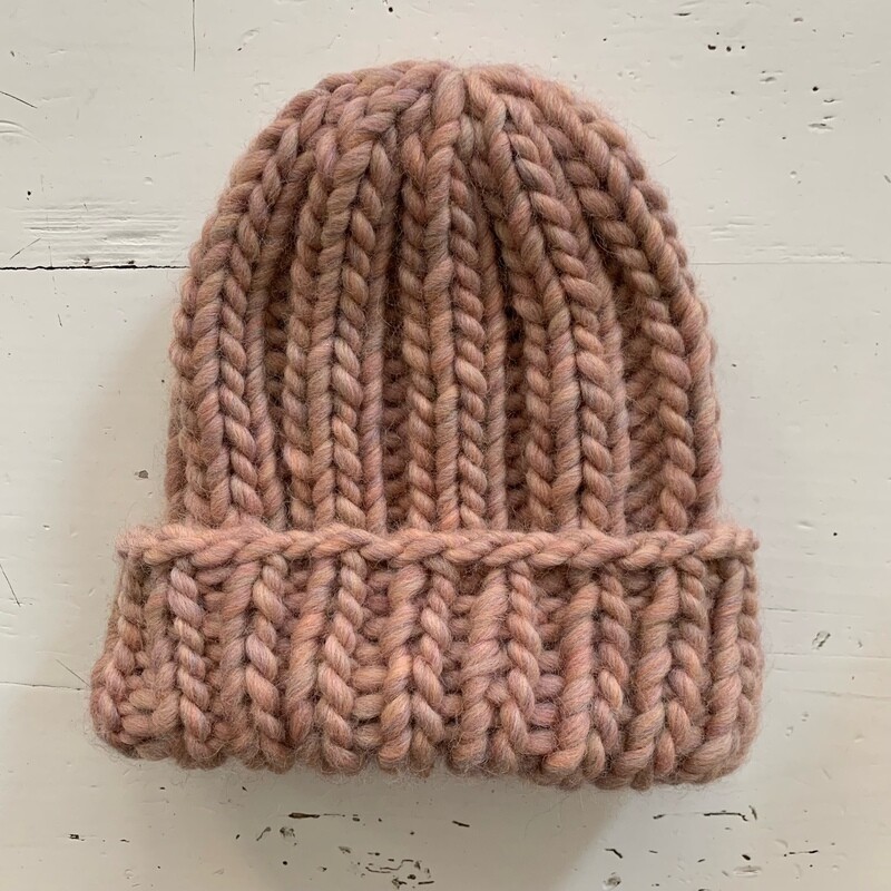 'Mineral Pink' Chunky Wool Hat