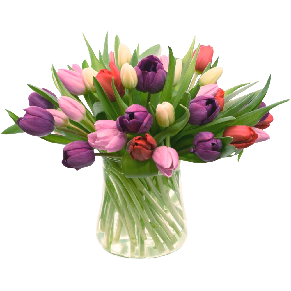 Kytica z farebných tulipánov