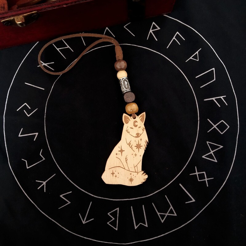 Amulette Esprit familier - Renard rune wunjo
