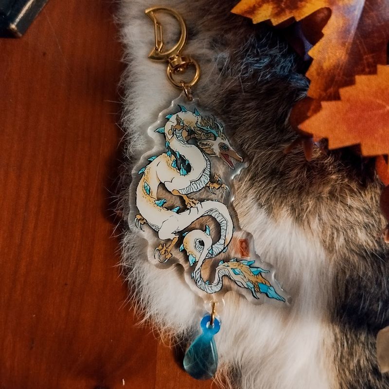 Porte-clef Dragon blanc