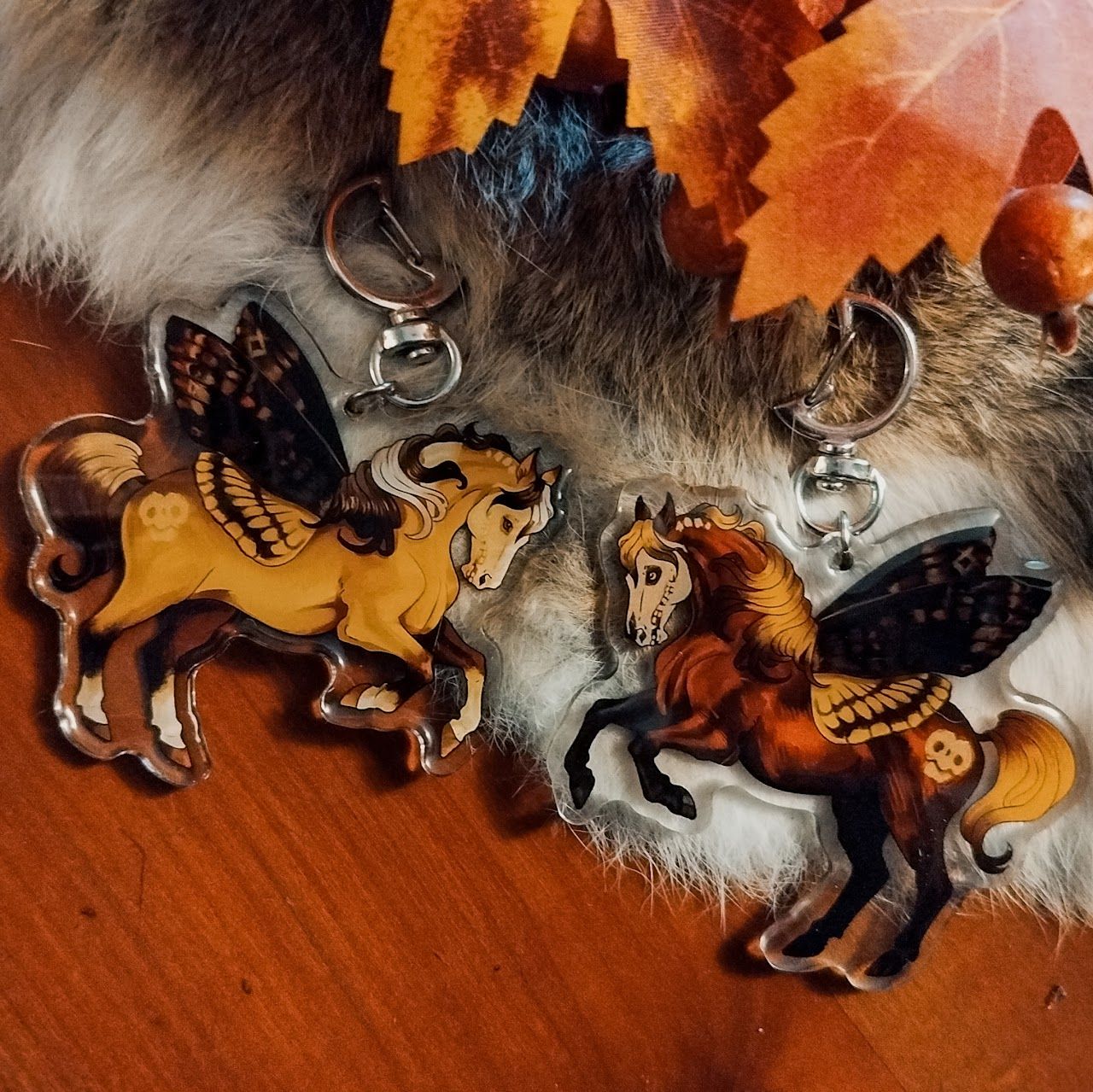 Porte-clef Cheval sphinx -  Réversible