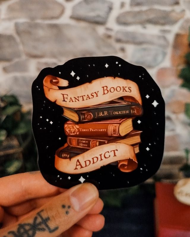 Sticker &quot;Fantasy books addict&quot;
