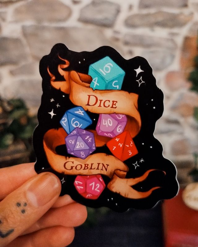 Sticker &quot;Dice goblin&quot;