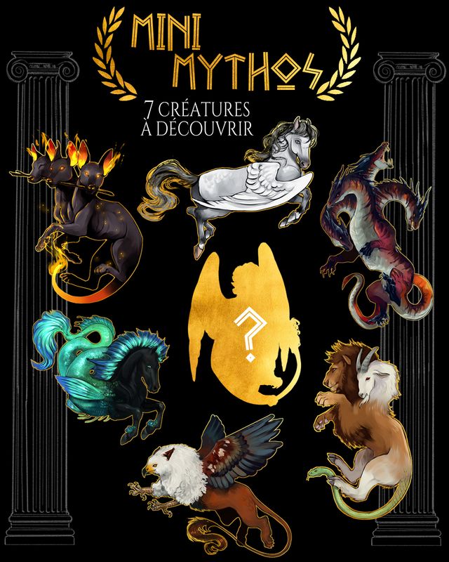 Mini Mythos blind bags - 7 porte-clefs à collectionner