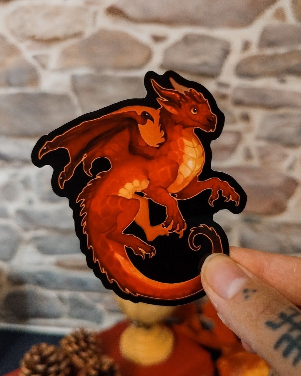 Sticker Dragonnet rouge